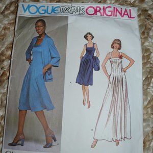 Vintage Vogue Paris Christian Dior Sewing Pattern 1446 Dress Jacket SZ 14